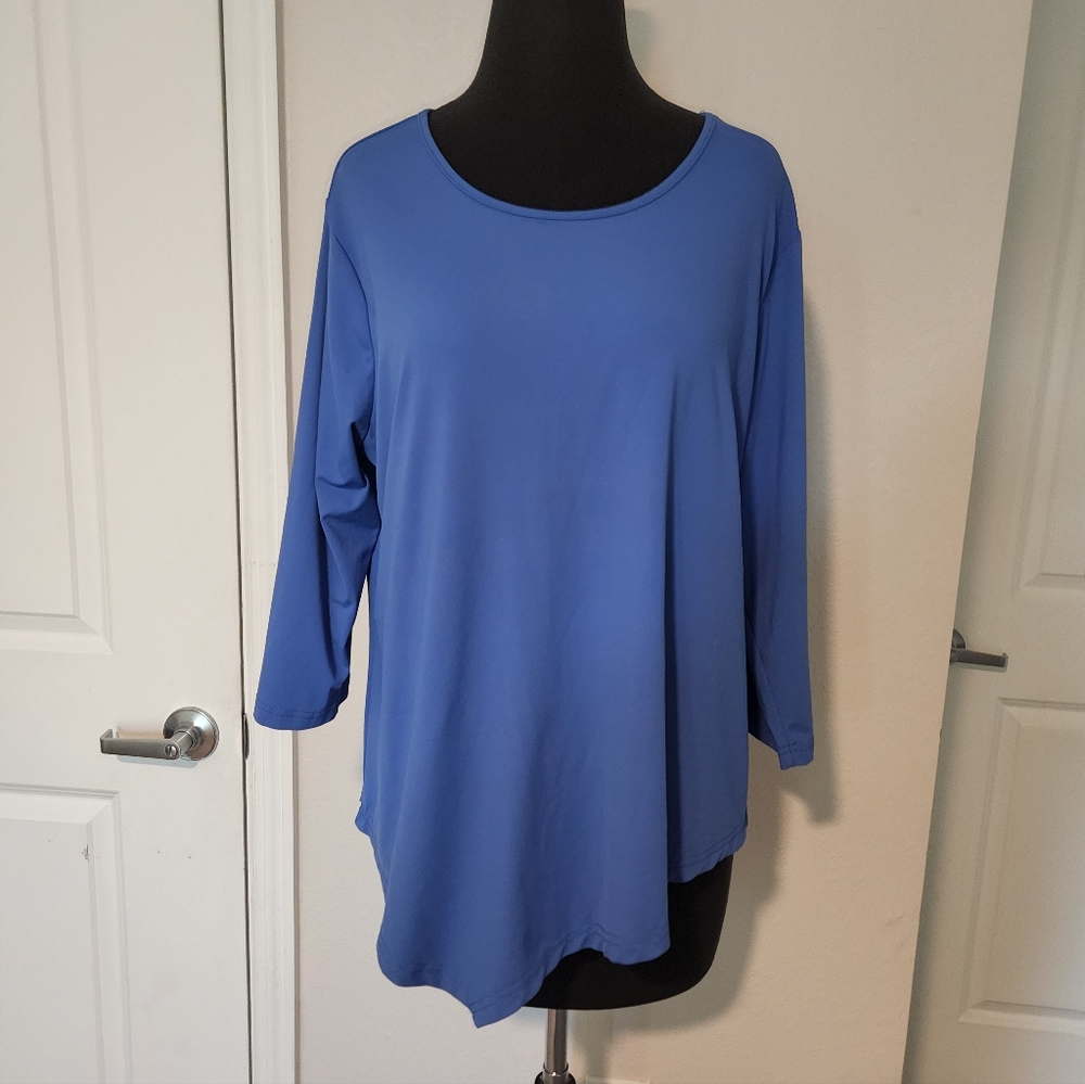 Lulu-B Women's Long Sleeve Blue Top